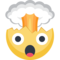 Exploding Head emoji on Facebook